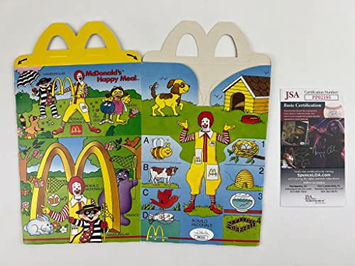 Squire Fridell signed McDonalds Happy Meal Box Ronald Mcdonald JSA Authentication