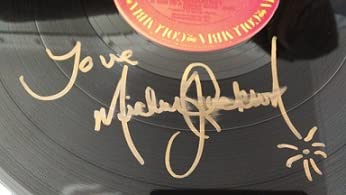 Paul McCartney Michael Jackson LP Autograph Rare with Certificate of Authenticity