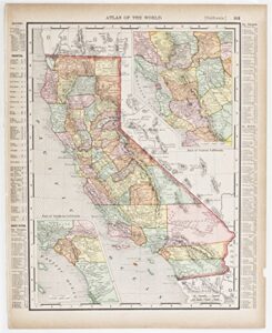 california with insets of southern & central regions (1896)