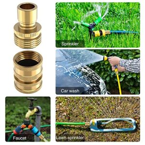 Twinkle Star Heavy Duty 3/4 Garden Hose Quick Connect Fittings, Water Lock Splitter, Sink Spigot Connectors, No Leak Connection, 2 Adapters Included