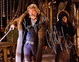 the hateful eight signed in person photo by kurt russell & jennifer jason leigh