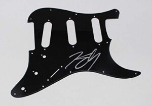 kenny chesney songs for the saints signed autographed fender strat electric guitar pickguard loa