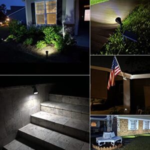 MEIHONG Solar Spot Light Outdoor, Waterproof Solar LED Landscape Lights Dusk to Dawn, 2-in-1 Solar Spotlight Solar Powered Accent Lights for Garden Porch Walkway Patio (1 Pack)