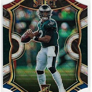 2020 Panini Select Jalen Hurts Tri Color Prizm Refractor Concourse Die Cut Rookie Card