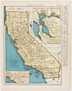 california with insets of los angeles region & san francisco bay