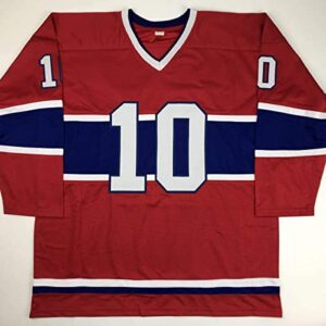 Autographed/Signed Guy LaFleur Montreal Red Hockey Jersey JSA COA