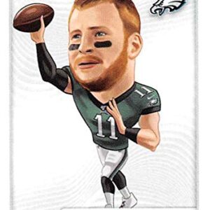 2019 NFL Stickers Collection #321 Carson Wentz Philadelphia Eagles Fathead (Small, Thin, Peelable Official Panini Sticker Football Card)