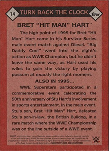 2016 Topps Heritage WWE Turn Back the Clock #14 Bret Hit Man Hart