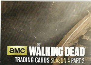 the walking dead season 4 part 2 trading cards 72 card set & 3 chase sets