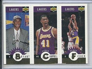 1996-97 upper deck mini #l1 kobe bryant rookie card lakers gold derek fisher elden campbell