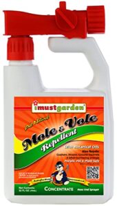 i must garden mole & vole repellent hose end concentrate: professional strength – twice the coverage – all natural ingredients – 32oz