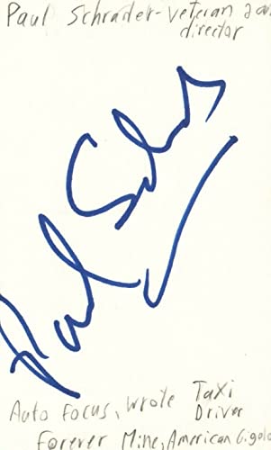 Paul Schrader Veteran Director Movie TV Autographed Signed Index Card JSA COA
