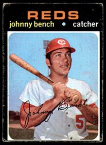 1971 topps #250 johnny bench g-vg reds