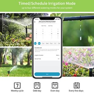 WiFi Sprinkler Timer 2 Zone, Diivoo Smart Water Timer for Garden Hose, Wireless Remote Control Irrigation System with Wi-Fi Hub, Rain Delay and Manual Watering, Leakproof for Yard Lawn Watering