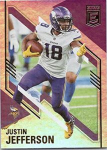 2021 donruss elite #45 justin jefferson minnesota vikings official nfl football trading card in raw (nm or better) condition