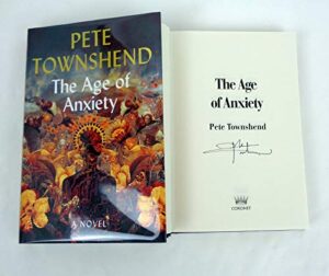 pete townshend the who signed autograph the age of anxiety 1st edition book coa