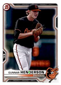 2021 bowman prospects #bp-49 gunnar henderson baltimore orioles baseball card