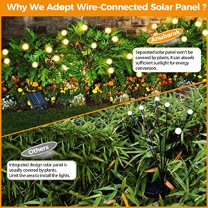 Solar Powered Firefly Lights, 4 Pack 8LED Starburst Swaying Solar Garden Lights, Sway by Wind, Waterproof with Remote 8 Lighting Modes Solar Outdoor Lights Decorative for Pathway Yard Patio Landscape…