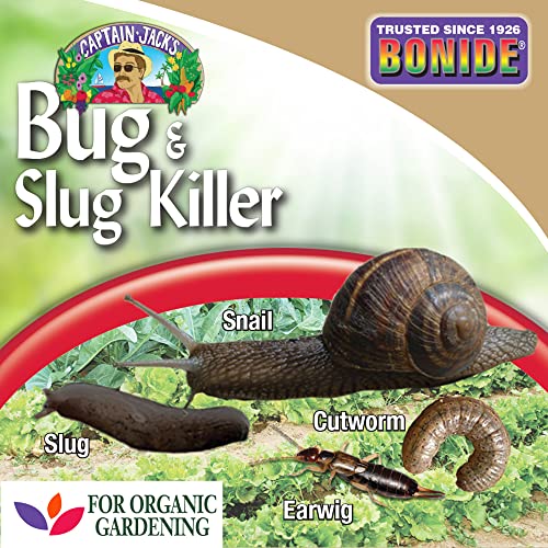 Bonide Captain Jack's Bug & Slug Killer Granules, 1.5 lb. Long Lasting Protection, For Organic Gardening, Safe for Pets