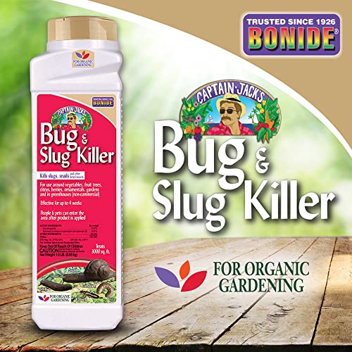 Bonide Captain Jack's Bug & Slug Killer Granules, 1.5 lb. Long Lasting Protection, For Organic Gardening, Safe for Pets