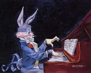 chuck jones concerto in bugs minor wb limited edition canvas giclee print of 375 with bugs bunny (29″ x 36″)