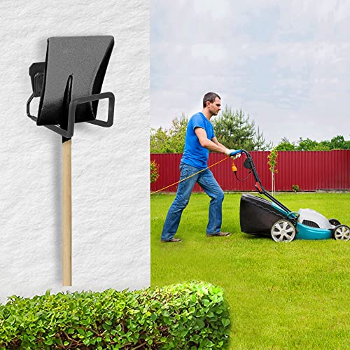 Metal Garden Hose Holder - Heavy Duty Hose Hanger Wall Mounted Water Hose Holder for Outside Yard, Durable Hose Hooks Ideal for Water Hose, Extension Cords (1pc Black)