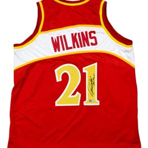 Dominique Wilkins Signed Autographed Atlanta Hawks Red Custom Jersey Inscribed HOF 06 TRISTAR