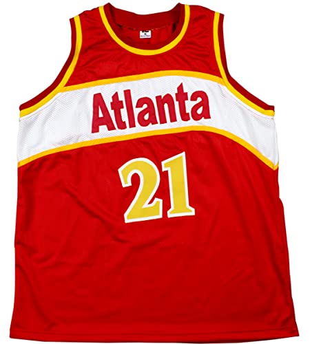 Dominique Wilkins Signed Autographed Atlanta Hawks Red Custom Jersey Inscribed HOF 06 TRISTAR