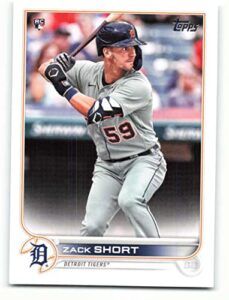 2022 topps #148 zack short rc rookie detroit tigers series 1 mlb baseball trading card