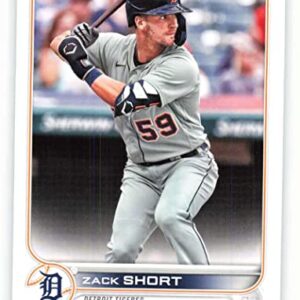 2022 Topps #148 Zack Short RC Rookie Detroit Tigers Series 1 MLB Baseball Trading Card