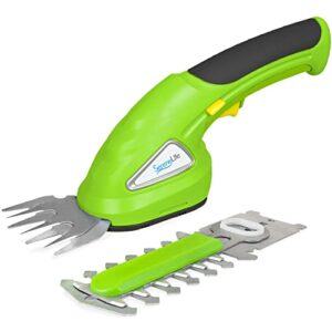 serenelife battery grass cutter, grass clippers cordless, trimmer cutter, handheld trimmer, grass shear electric, perfect for leaves & debris, rechargeable battery, charge time 4 hrs, 3.6v (pslhtm20)