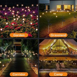 ANTQUE 8 Pack Solar Powered Garden Lights Outdoor, New Upgrade Swaying Starburst Solar Garden Lights, Vibrant Garden Lights Waterproof Solar Outdoor Lights, Yard Patio Pathway Decoration