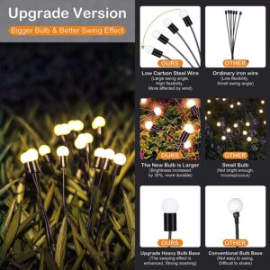 ANTQUE 8 Pack Solar Powered Garden Lights Outdoor, New Upgrade Swaying Starburst Solar Garden Lights, Vibrant Garden Lights Waterproof Solar Outdoor Lights, Yard Patio Pathway Decoration