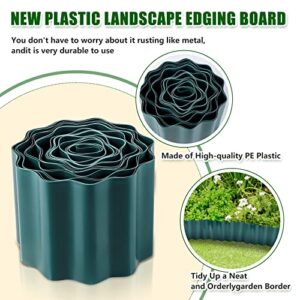 Landscape Edging Board, Paver Edging, Lawn Edging, Antirust Flexibility Sturdy Plastic Garden Edging Border Fence for Vegetable, Flower Beds, DIY Patios and Lawns Edging, 6 inch by 30 feet