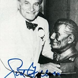 Sid Gillman Football HOF Autographed Signed Card 3.5" x 5.5" JSA COA