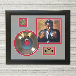 luther vandross never too much framed picture sleeve gold 45 record display