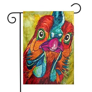 chicken garden flowers painting garden flags house indoor & outdoor holiday decorations,waterproof polyester yard decorative for game family party banner