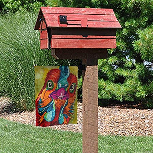 Chicken Garden Flowers Painting Garden Flags House Indoor & Outdoor Holiday Decorations,Waterproof Polyester Yard Decorative For Game Family Party Banner