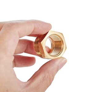 Brass Pipe to Garden Hose Fitting Connect,3/4" GHT male x 1/2" NPT Female Connector,GHT to NPT Adapter Brass Fitting,Garden Hose Adapter 3pcs