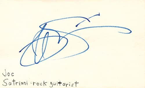 Joe Satriani Guitarist Musician Blues Rock Music Signed Index Card JSA COA