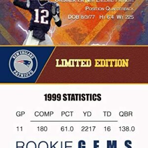 2000 TOM BRADY FIRST GOLD ROOKIE GEMS RC GOAT NFL FOOTBALL ROOKIE CARD PATRIOTS