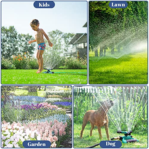 Sprinkler, Sprinklers for Lawn Garden Oscillating Water for Lawns Large Yard Area Hose Rotating Watering Grass Outdoor