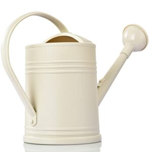 Watering Can for Indoor Plants, Flower Watering Can Outdoor for House Plants Garden Flower, Small Watering Can Indoor Long Spout with Sprinkler Head (1/2 Gallon, Ivory)