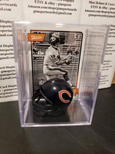 mike ditka chicago bears mini helmet card display case collectible coach hof auto shadowbox autograph