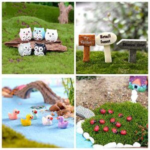 ElpizoFos 132pcs Miniature Fairy Garden Accessories Kit Miniature Animals,Tree,Fence,House Figurines Ornament Statue Craft for DIY Garden Yard Micro Landscape Bonsai Pot Dollhouse Terrarium Decor