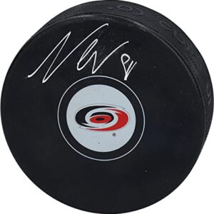 Martin Necas Carolina Hurricanes Autographed Hockey Puck - Autographed NHL Pucks