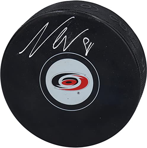 Martin Necas Carolina Hurricanes Autographed Hockey Puck - Autographed NHL Pucks