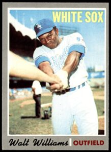 1970 topps # 395 walt williams chicago white sox (baseball card) ex white sox