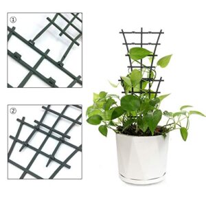 Feitore Plant Trellis Indoor, 6Pcs Stackable Plant Trellis for Climbing Plants Indoor, Small Plant Climbing Trellis for Potted Plants Plastic Climbing Plant Support Trellis for Houseplant Hoya Pothos