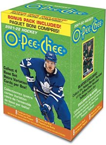 2021-22 upper deck o-pee-chee hockey retail edition factory sealed 9 pack blaster box – unsigned hockey cards